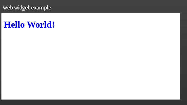 Web, einfaches Beispiel