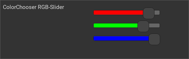 ColorChooser, RGB-Slider