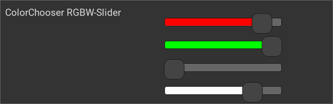 ColorChooser, RGBW-Slider