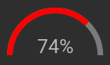 semi-circular progress bar with different color