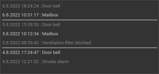 RSSLog, simple example