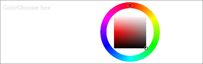 ColorChooser, kombinierte Wähler: box