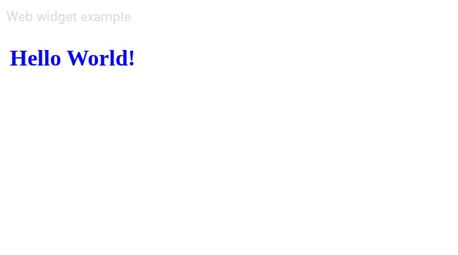 Web, einfaches Beispiel