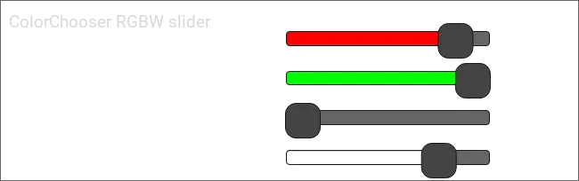 ColorChooser, RGBW slider