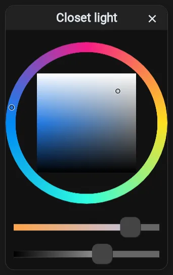 Color selection in popup