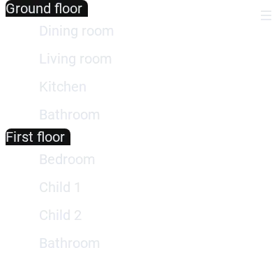 Menu on small screens, opened