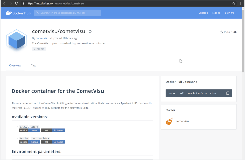 CometVisu DockerHub